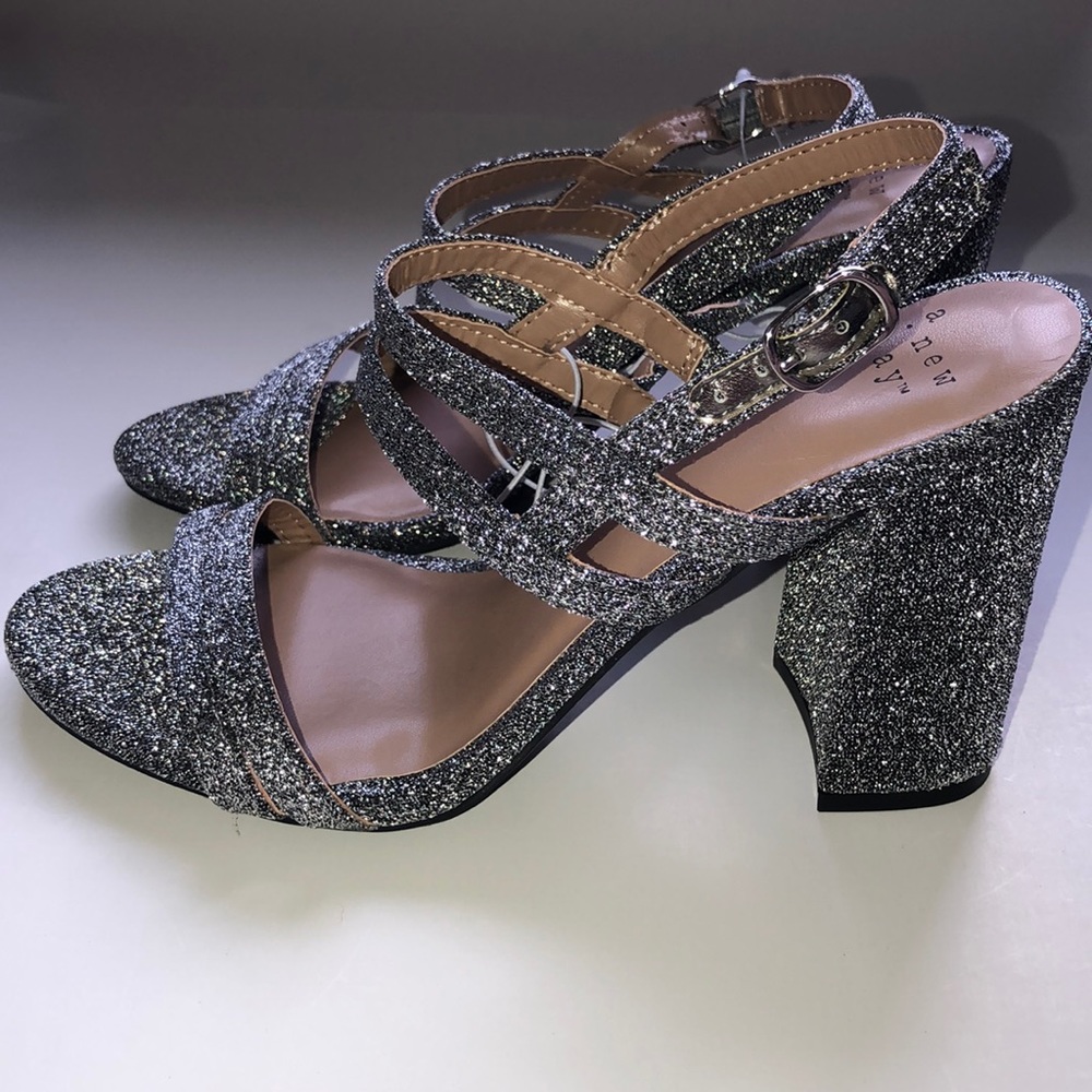 Heels sandals bumps sparkle . A new day